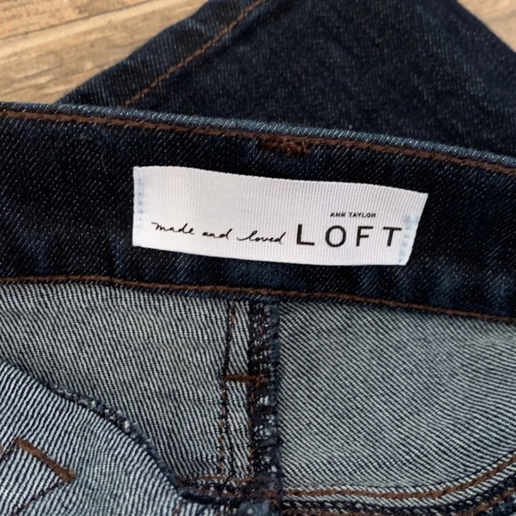 LOFT Modern Straight Leg Dark Wash Jeans 27/4 - Picture 5 of 6